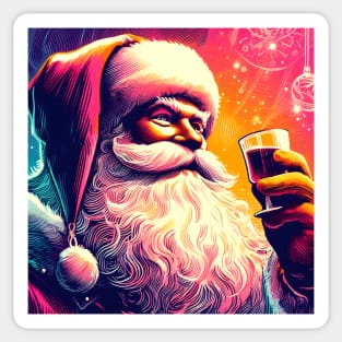 Captivating Christmas: Unleash Cheer with Unique Santa Claus Illustrations! Sticker